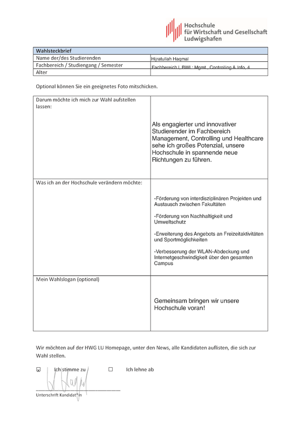 Wahlsteckbrief Hijratullah Haqmal