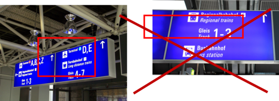 Wegbeschreibung Fernbahnhof Frankfurt