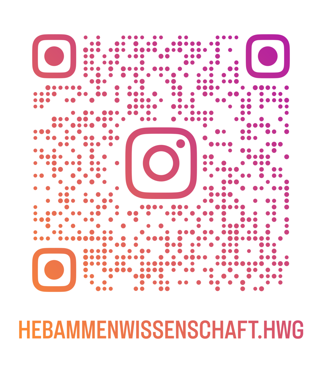 QR-Code "hebammenwissenschaft.hwg" auf Instagram