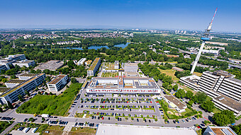 Luftbild des Hochschulcampus