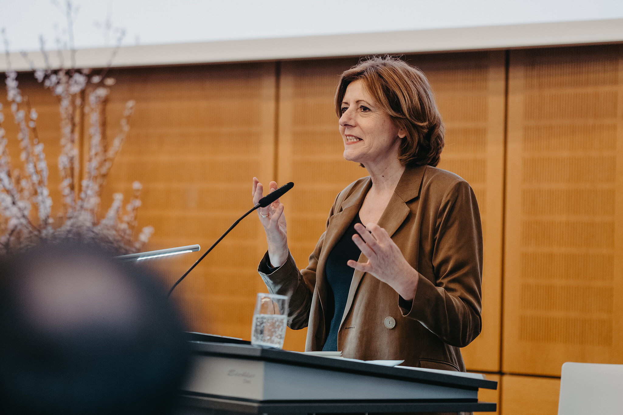 Malu Dreyer, Minister President of Rhineland-Palatinate, during her welcoming speech