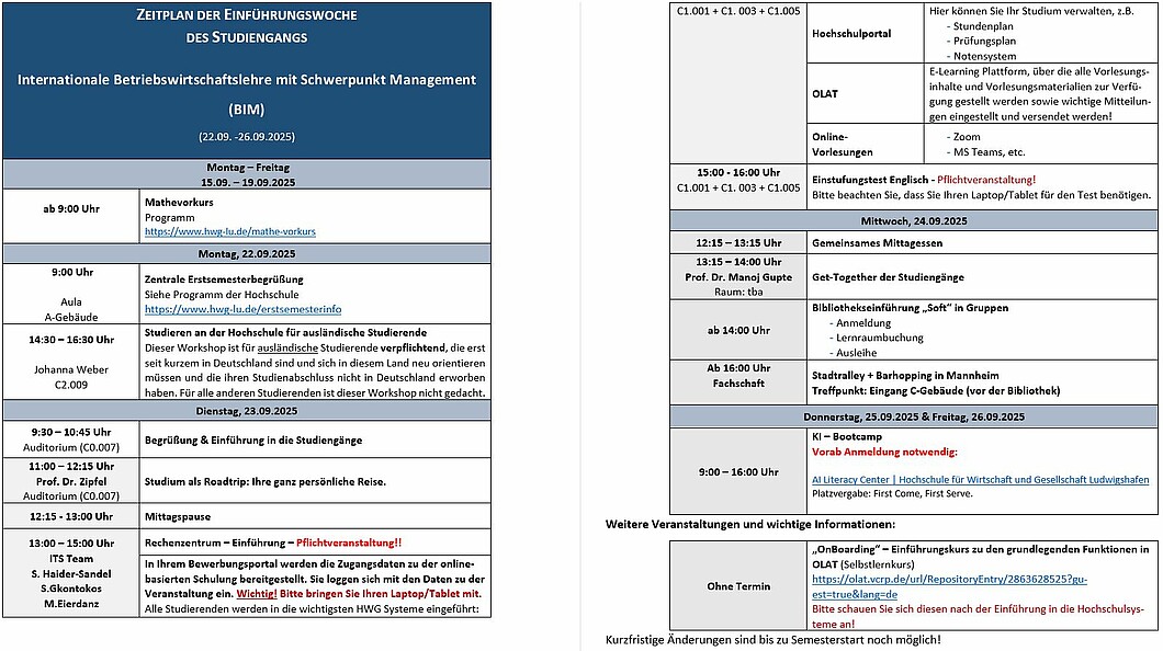 Introductory week BIM