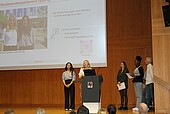Student representatives on stage