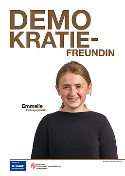 Emmelie, democracy lover and field hockey player