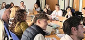 Students around a table