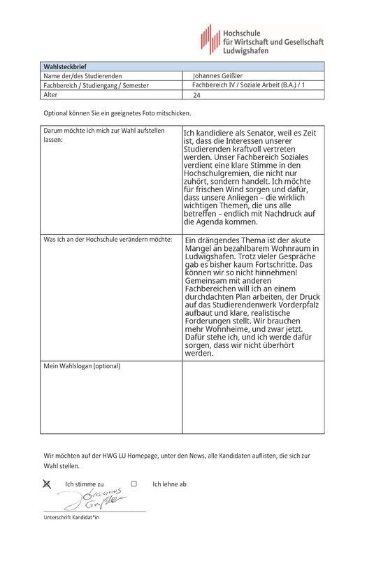 Wahlsteckbrief Johannes Geißler