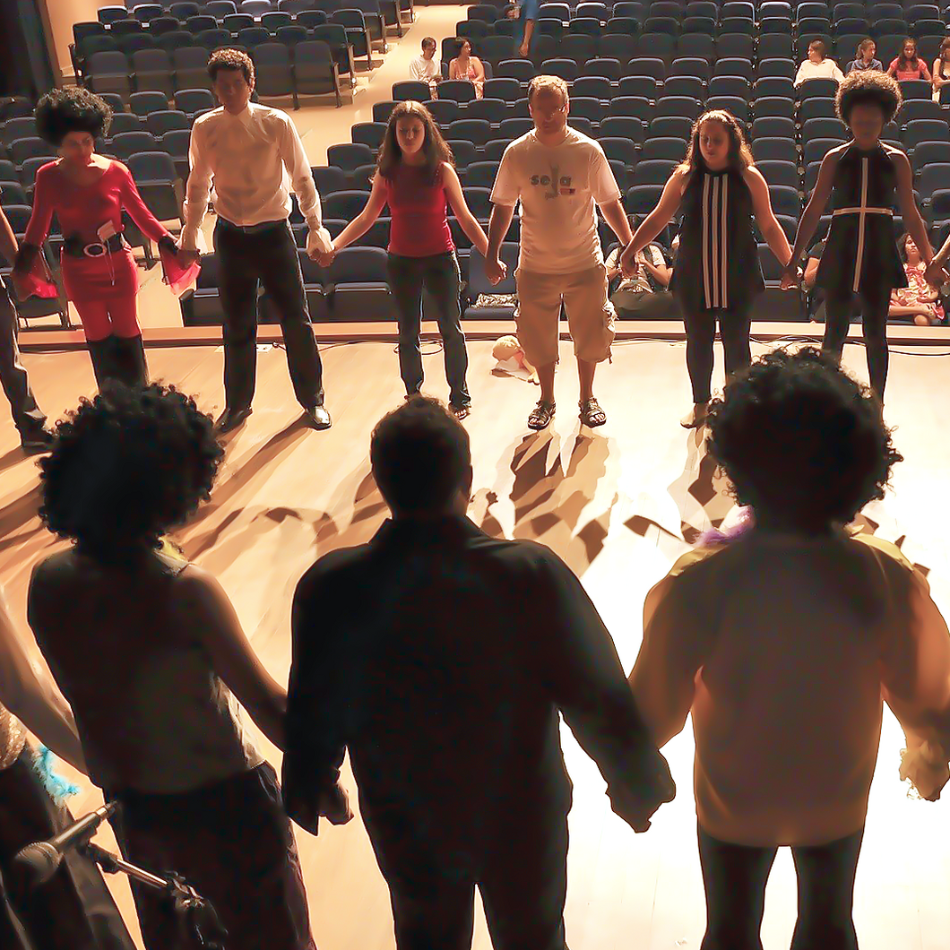Participants of the Theater AG at a rehearsal