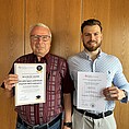Father Wilfried Sauer graduated from Ludwigshafen University in 1973, son Dominik Völker is among the 2023 graduates