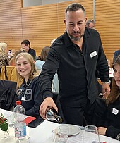 Wine tasting at the alumni wine tasting