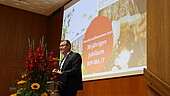 Michael Heinz, Alumnus des BIP-Vorgängerprogramms und Vorstandsmitglied der BASF SE, war Keynote-Speaker bei der BIP-Jubiläumsveranstaltung.