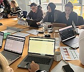 Students and laptops