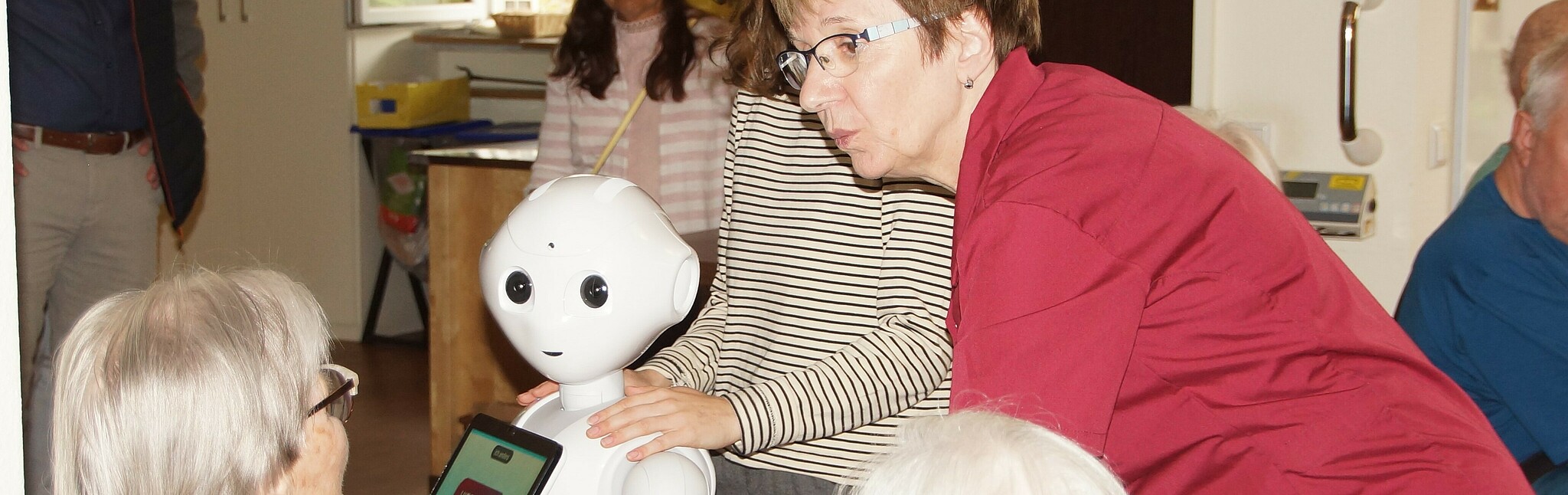 Humanoid robot Pepper in use in day care