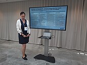 Dr. Andrea Kuhn, Head of the Health Research Network at the HWG LU, presented to an international audience of experts (Pictures: Kuhn).
