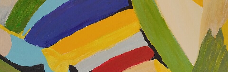 Abstract and colorful painting by artist Ute Nick