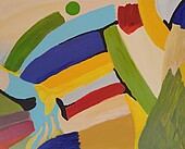 Abstract and colorful painting by artist Ute Nick