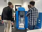 Pepper the robot is unpacked