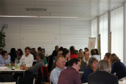 Participants at the world cafe on the mission statement